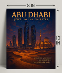 Abu Dhabi Jewel of the Emirates Travel Poster