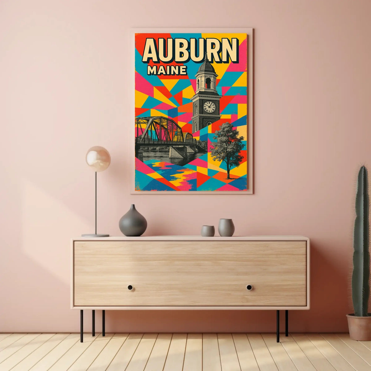 Auburn, Maine A Vibrant Tribute Poster