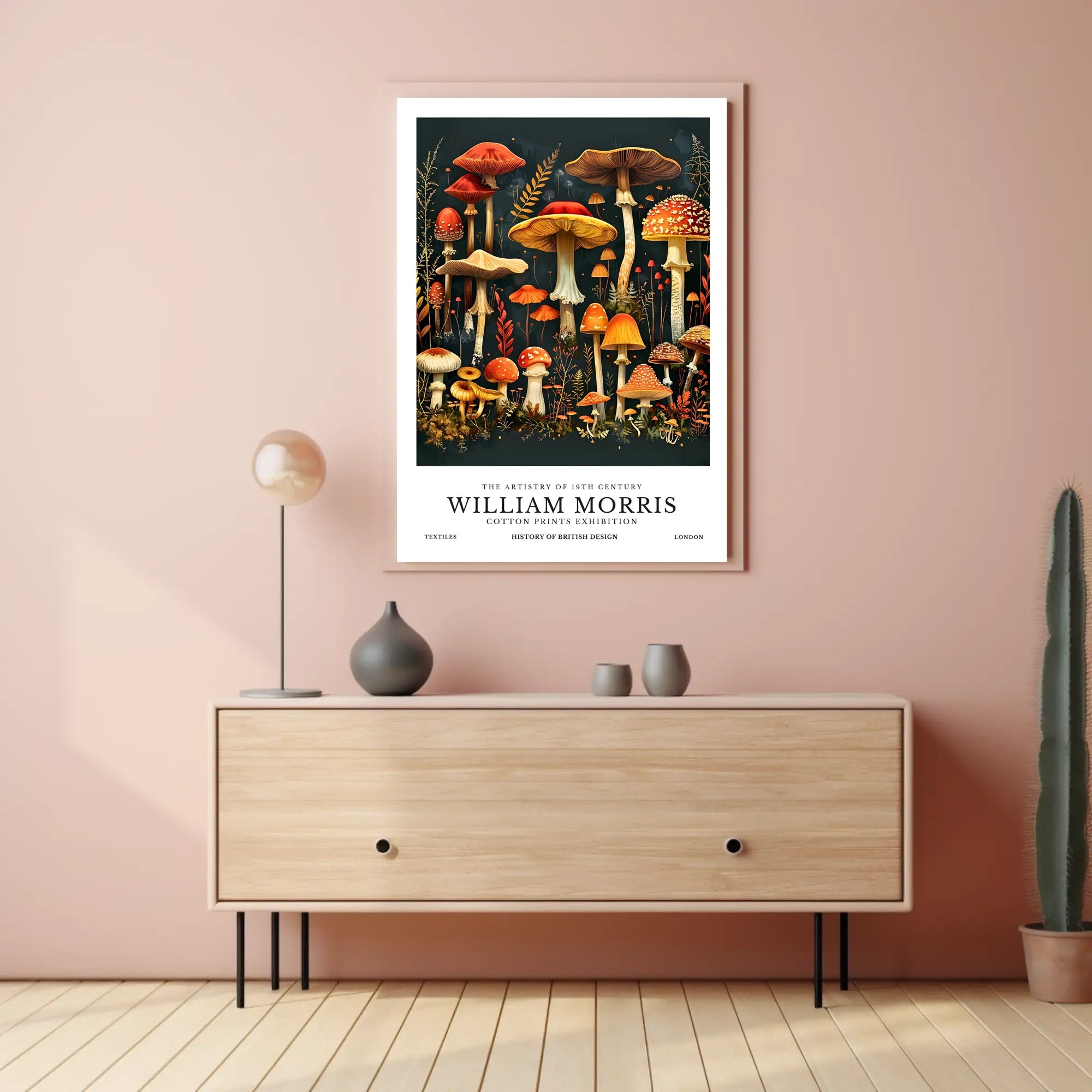 William Morris Cotton Prints Exhibition Poster