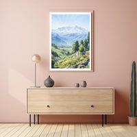 Majestic Mountain Landscape Poster PosterGoat