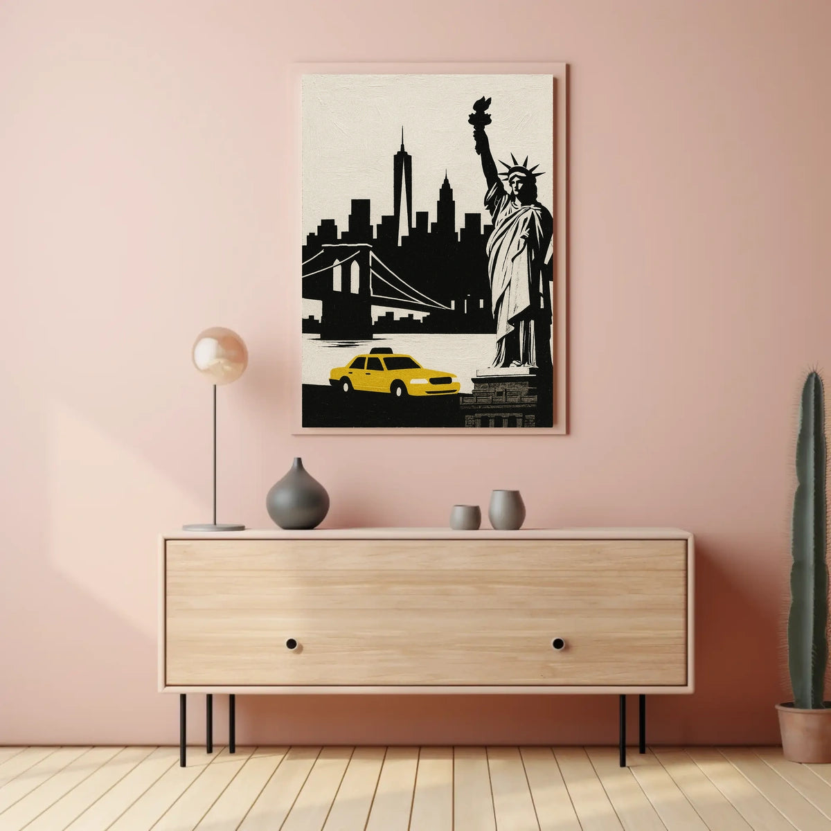 Iconic New York City Poster Bold Cityscape For Home Decor