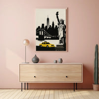 Iconic New York City Poster Bold Cityscape For Home Decor