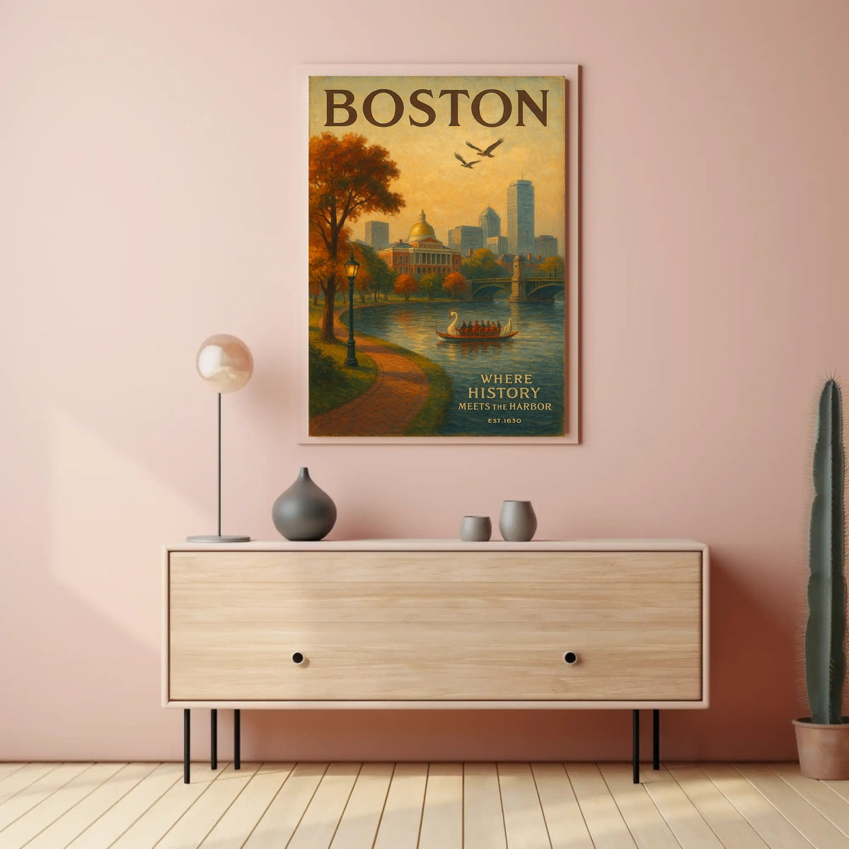 Boston Where History Meets the Harbor Poster