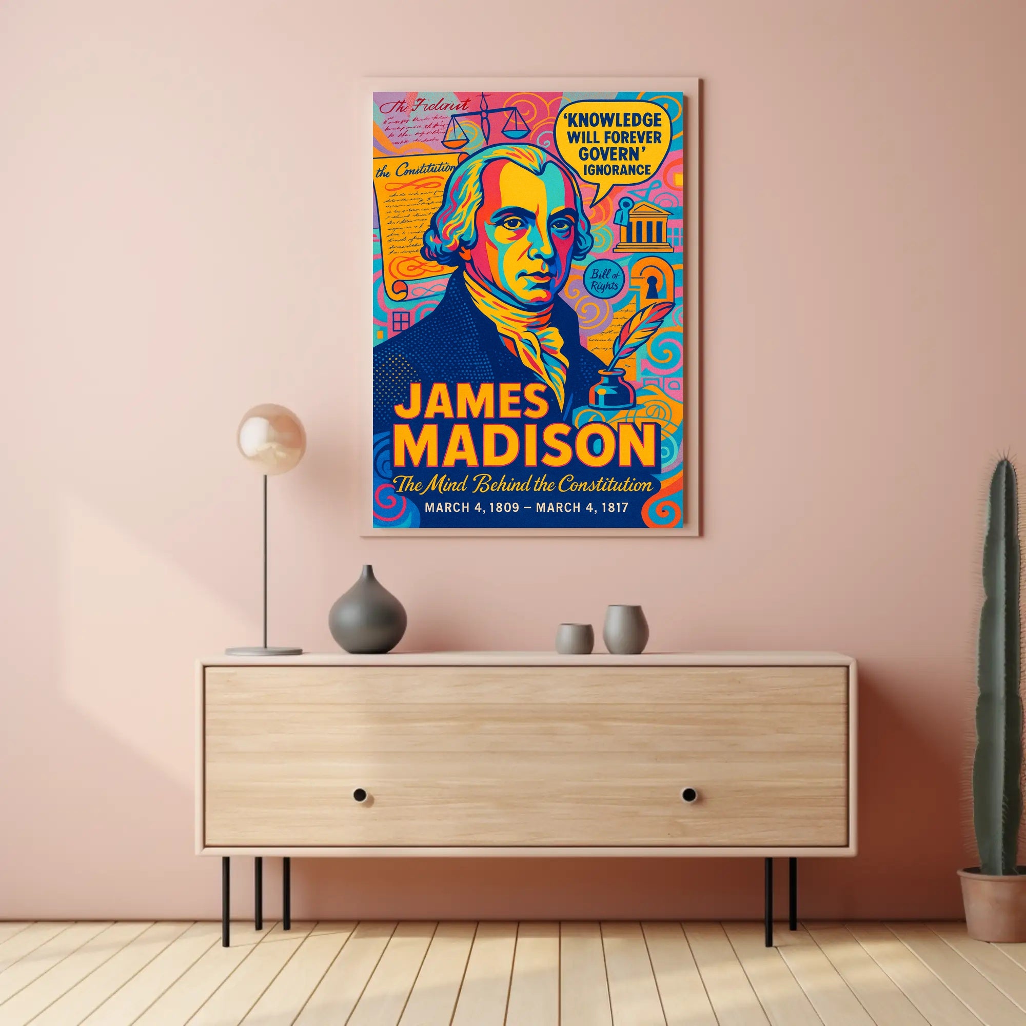 James Madison The Mind Behind the Constitution Poster PosterGoat