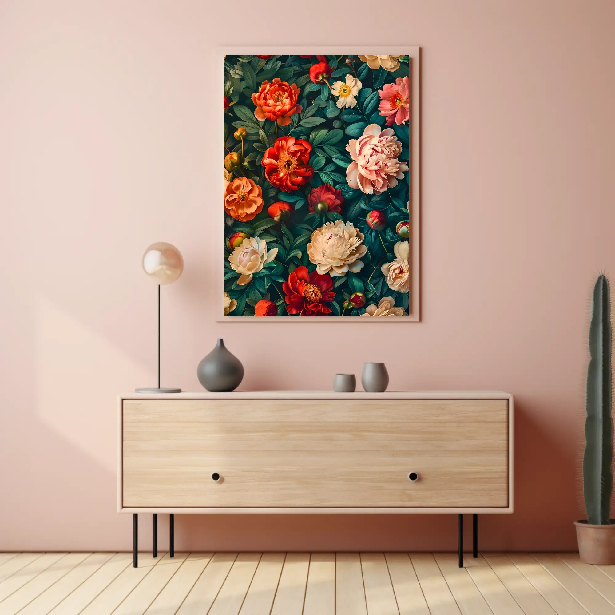 Lush Floral Elegance Art Print - Abstract or Artistic Poster