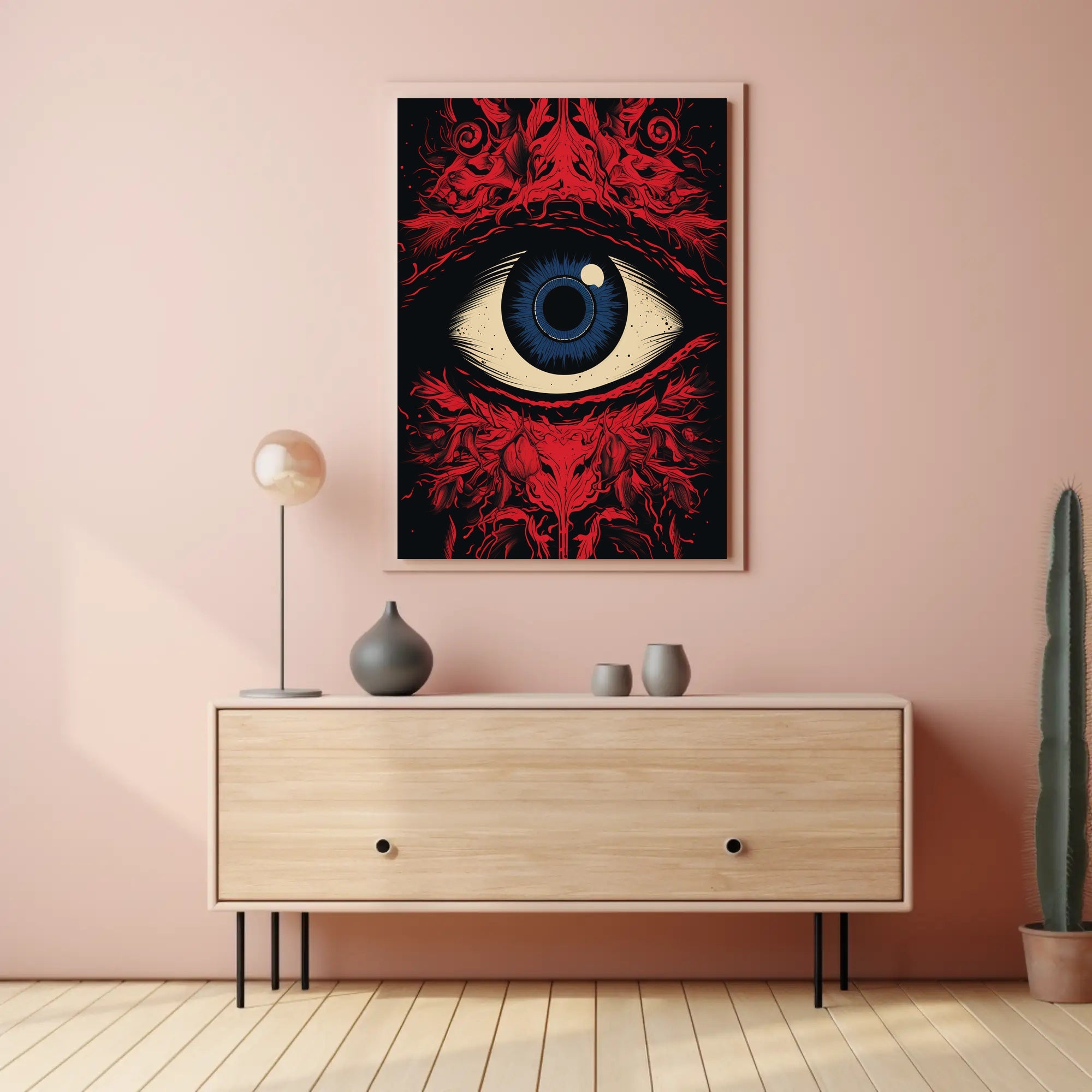 Eye of Observation: Surreal Intricate Abstract Artistic Poster