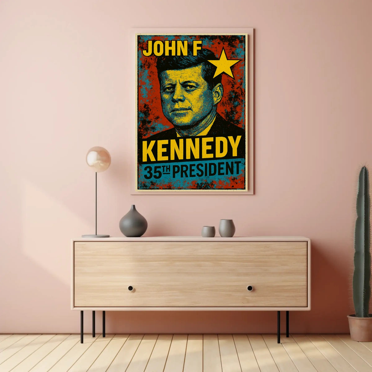 John F. Kennedy 35th President of the United States Graffiti Pop Art Poster
