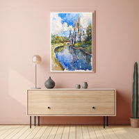 Enchanted Castle Reflection Poster PosterGoat