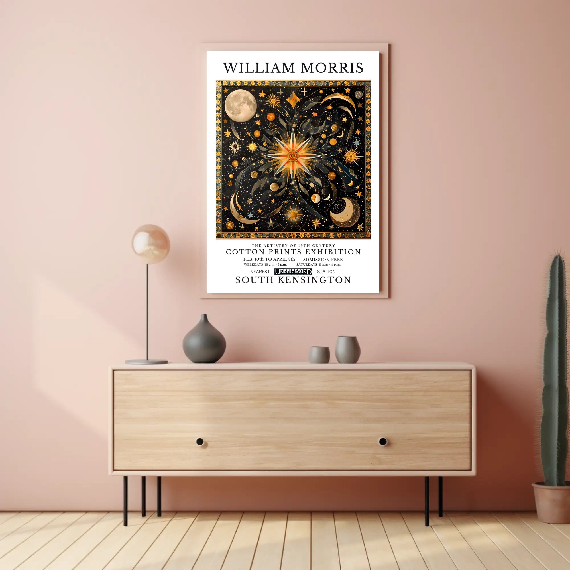 William Morris Cotton Prints Exhibition Poster