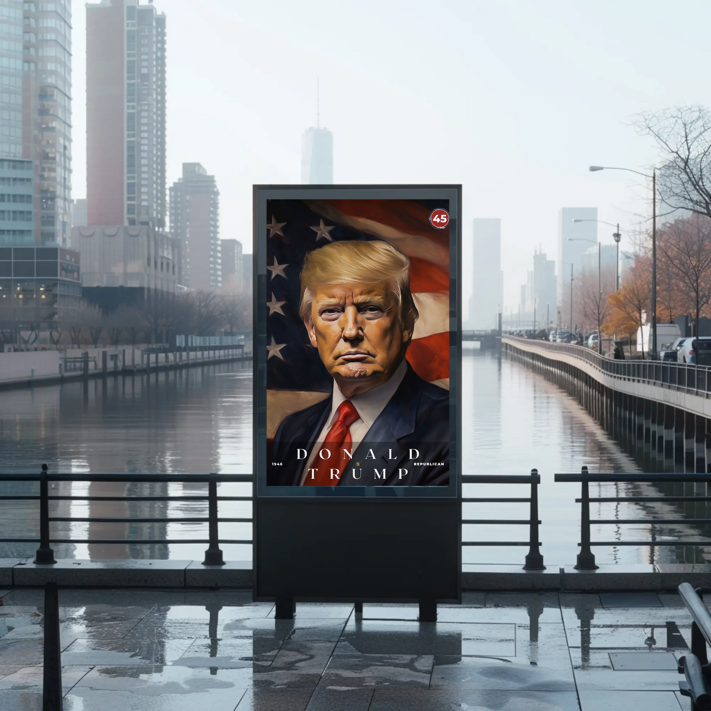 Donald Trump 45th President Of The United States Portrait