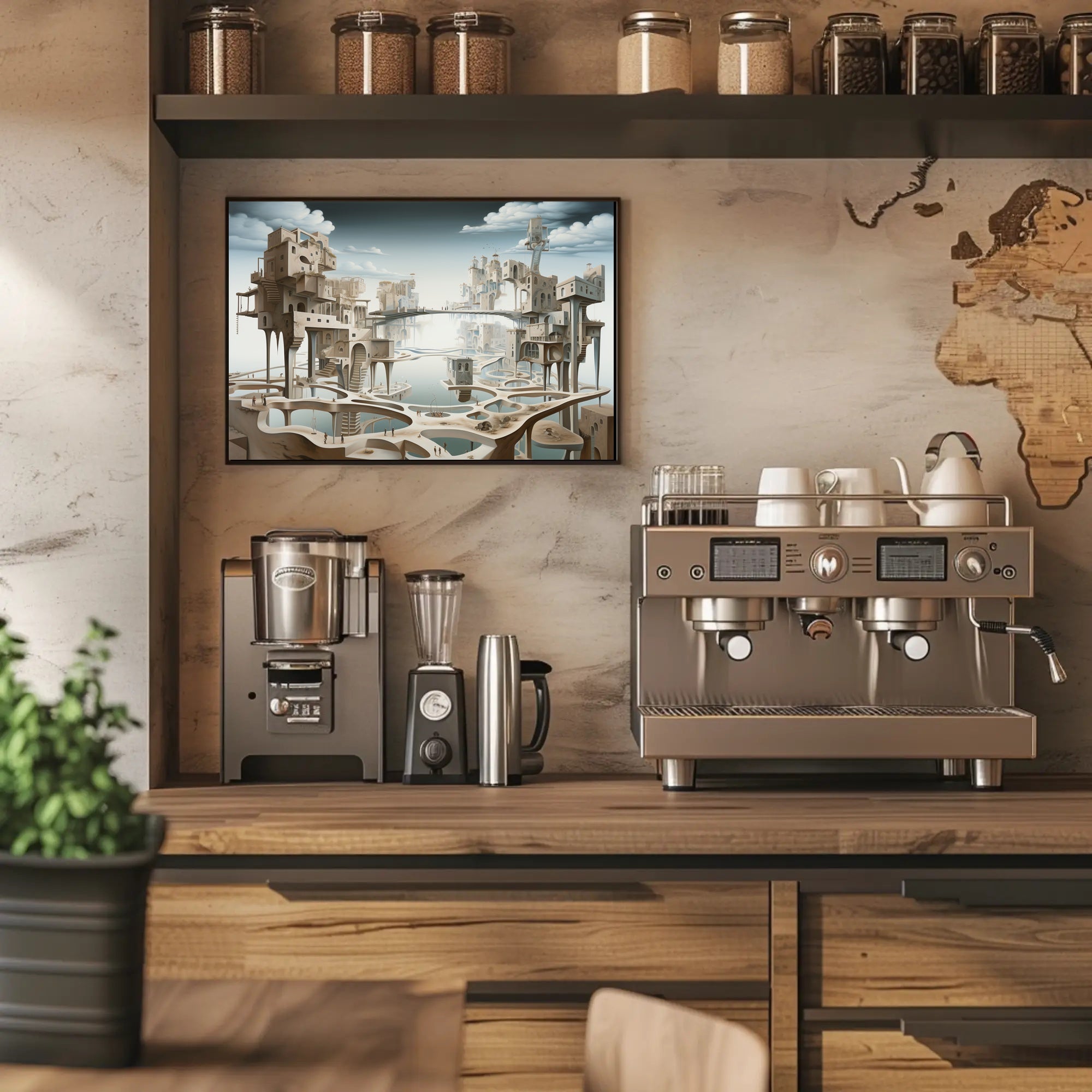 Surreal Architectural Dreamscape Art Poster