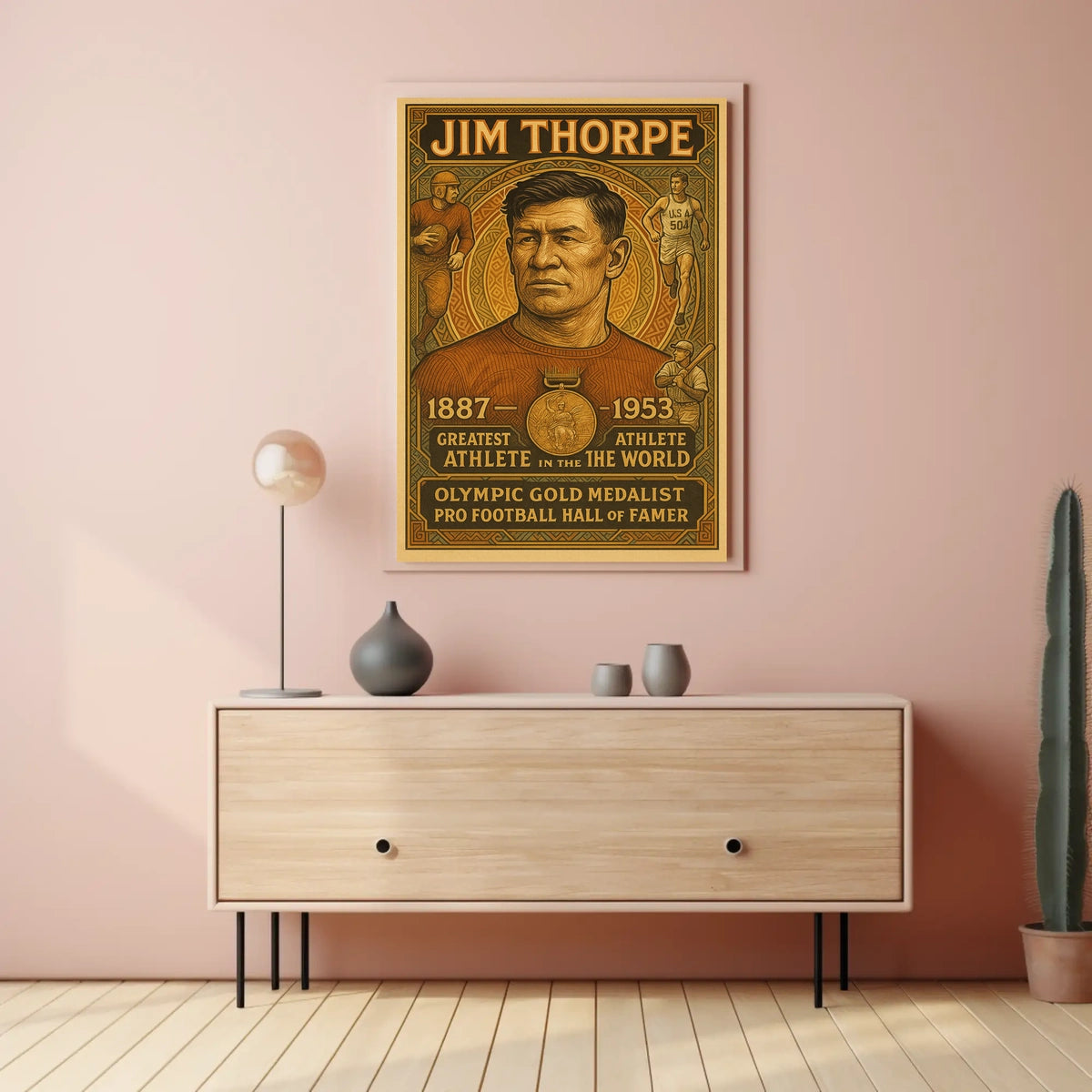 Celebrating Jim Thorpe Legendary Athlete Poster