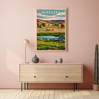 Scenic Nebraska Landscape Poster