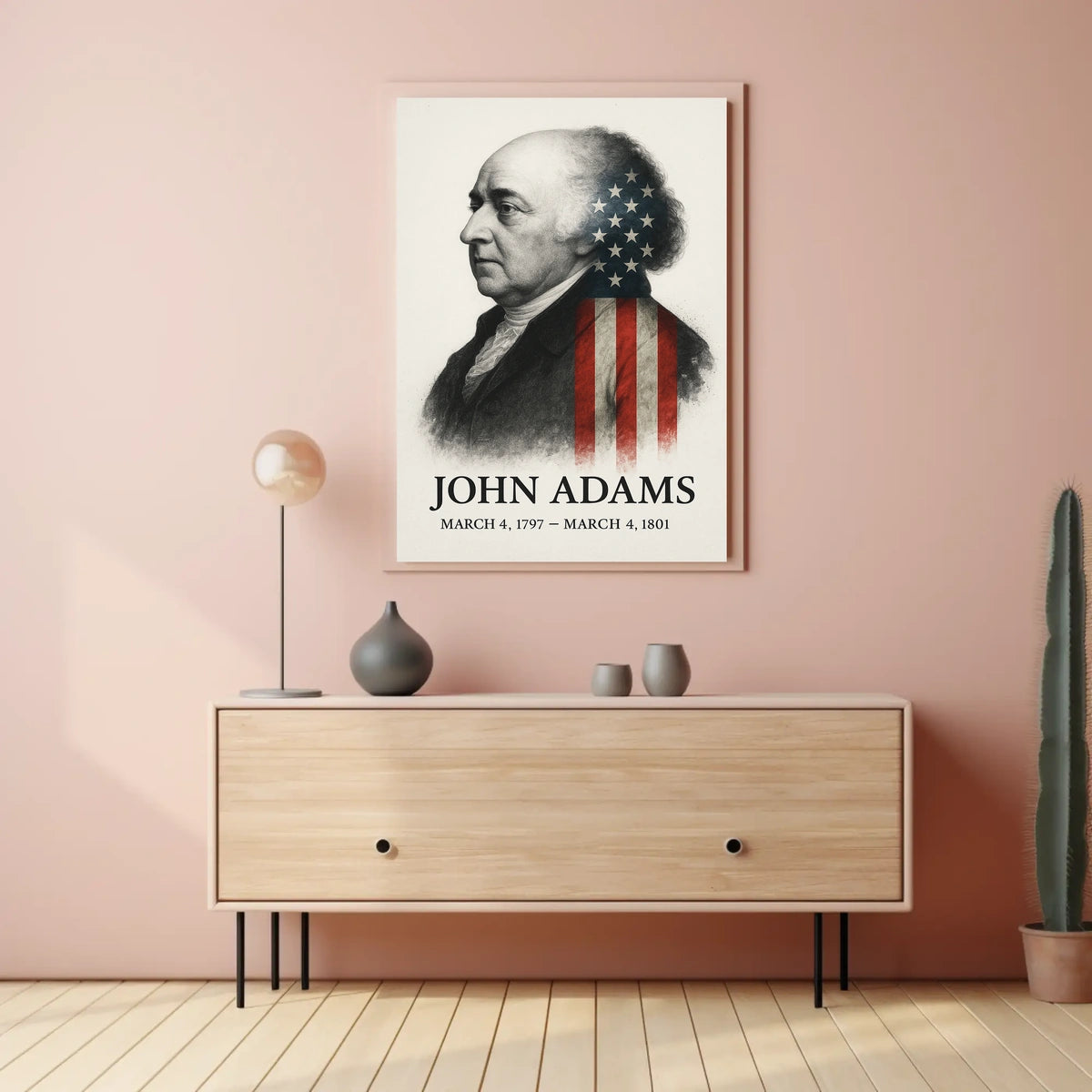 John Adams 2nd President of the United States Reflections Poster