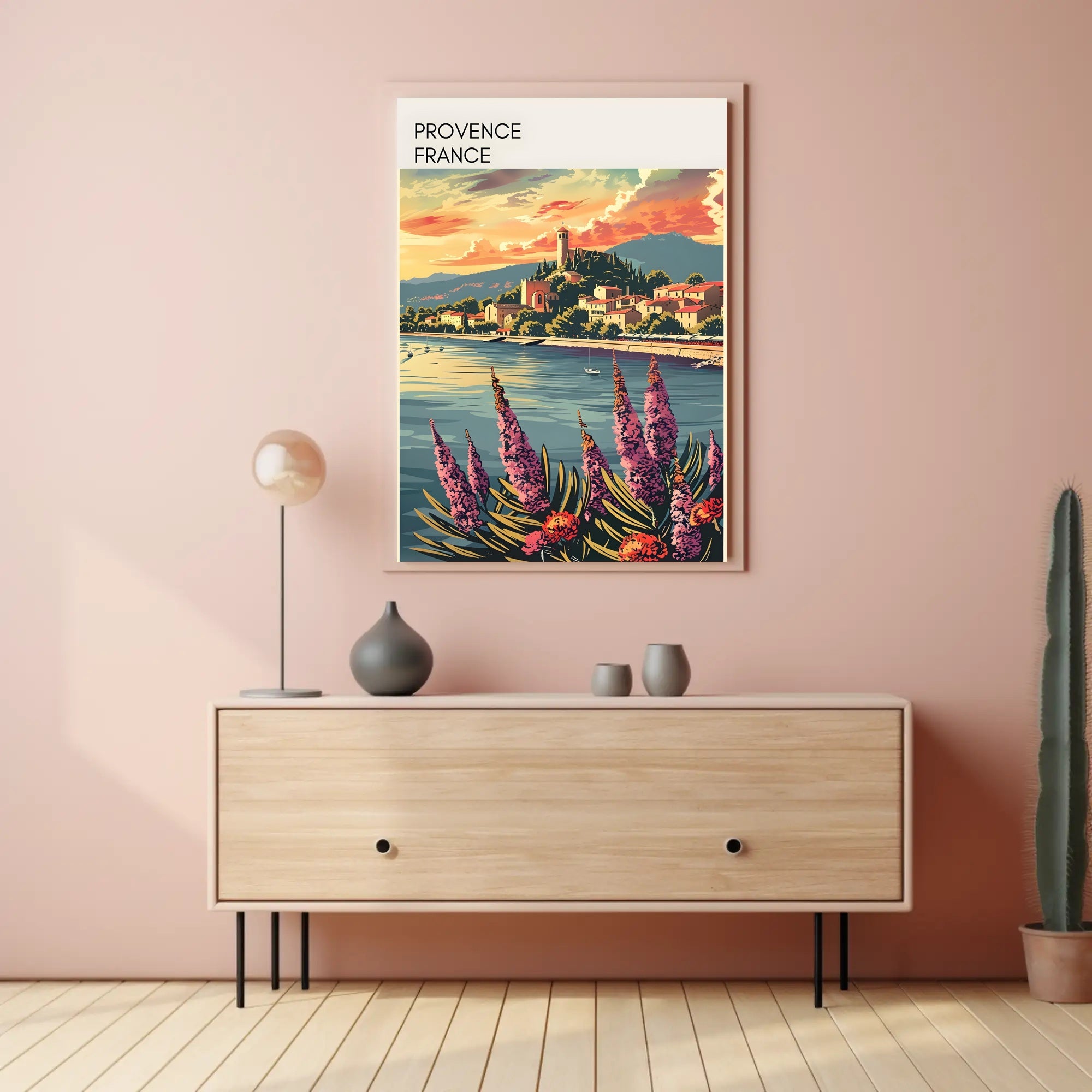 Charming Coastal Village in Provence Travel Poster