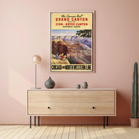 Grand Canyon Vintage Travel Poster Wall Art Print