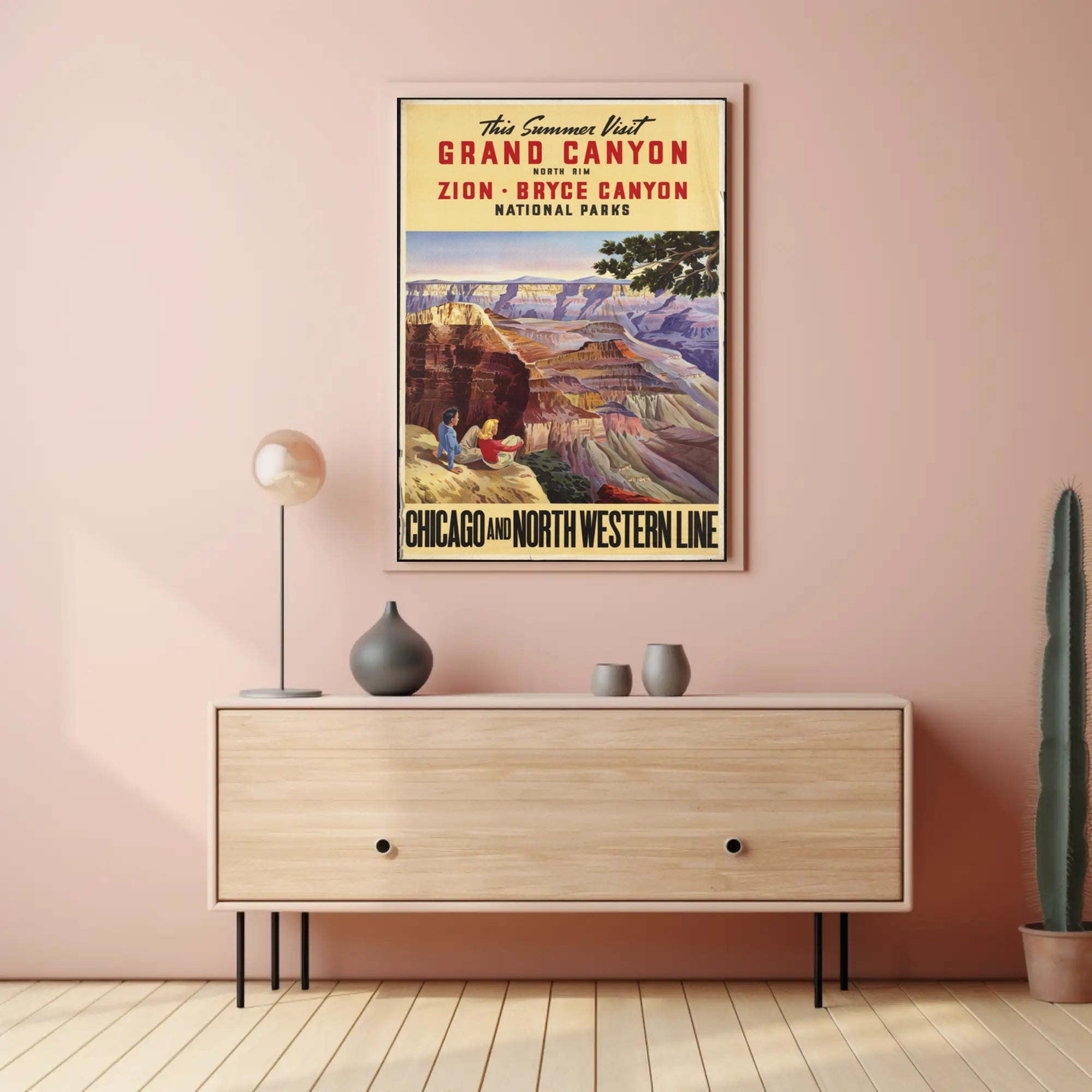 Grand Canyon Vintage Travel Poster Wall Art Print