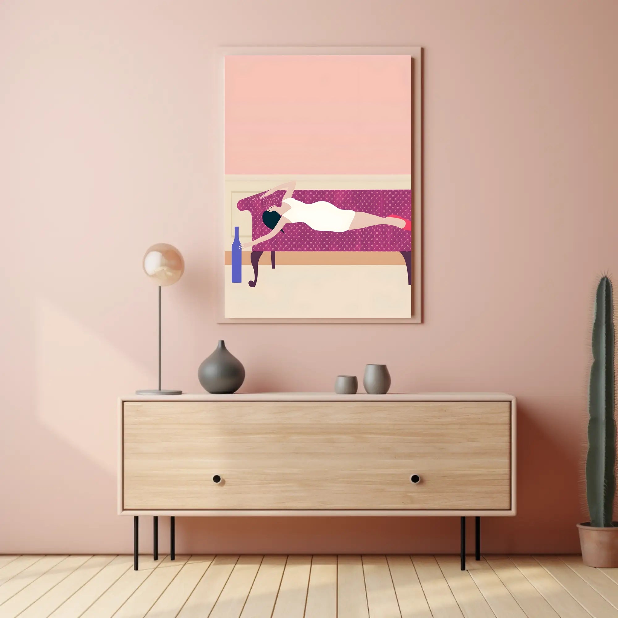 Reclined Elegance Poster