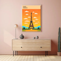 Paris at Sunset Poster