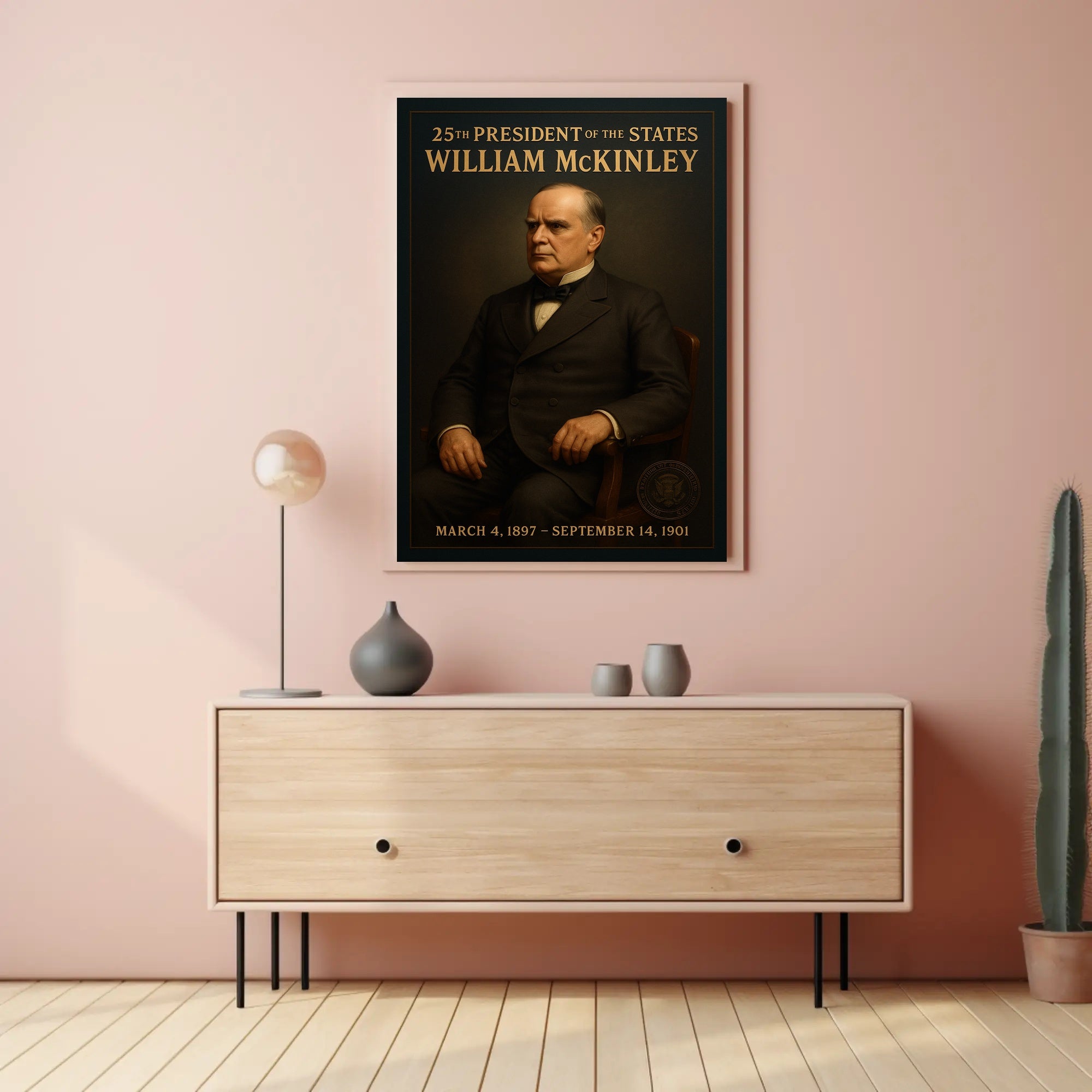 William McKinley Historical Portrait Presidential Poster PosterGoat