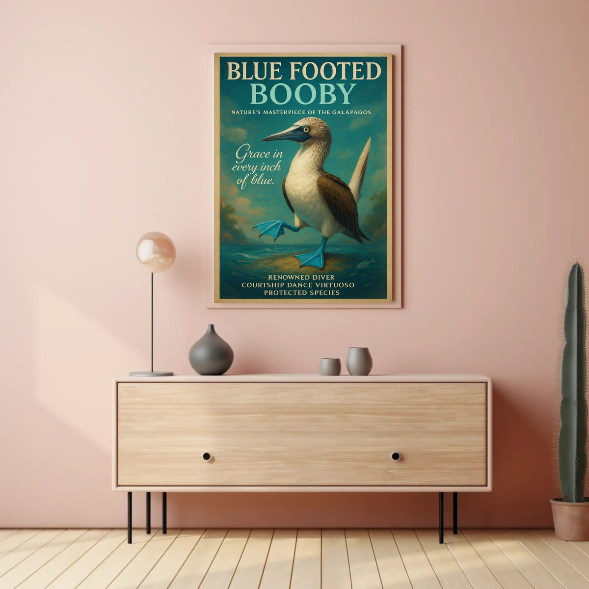 Blue Footed Booby Natures Masterpiece Poster
