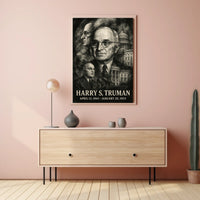 Harry S. Truman 33rd President of the United States Double Exposure Poster