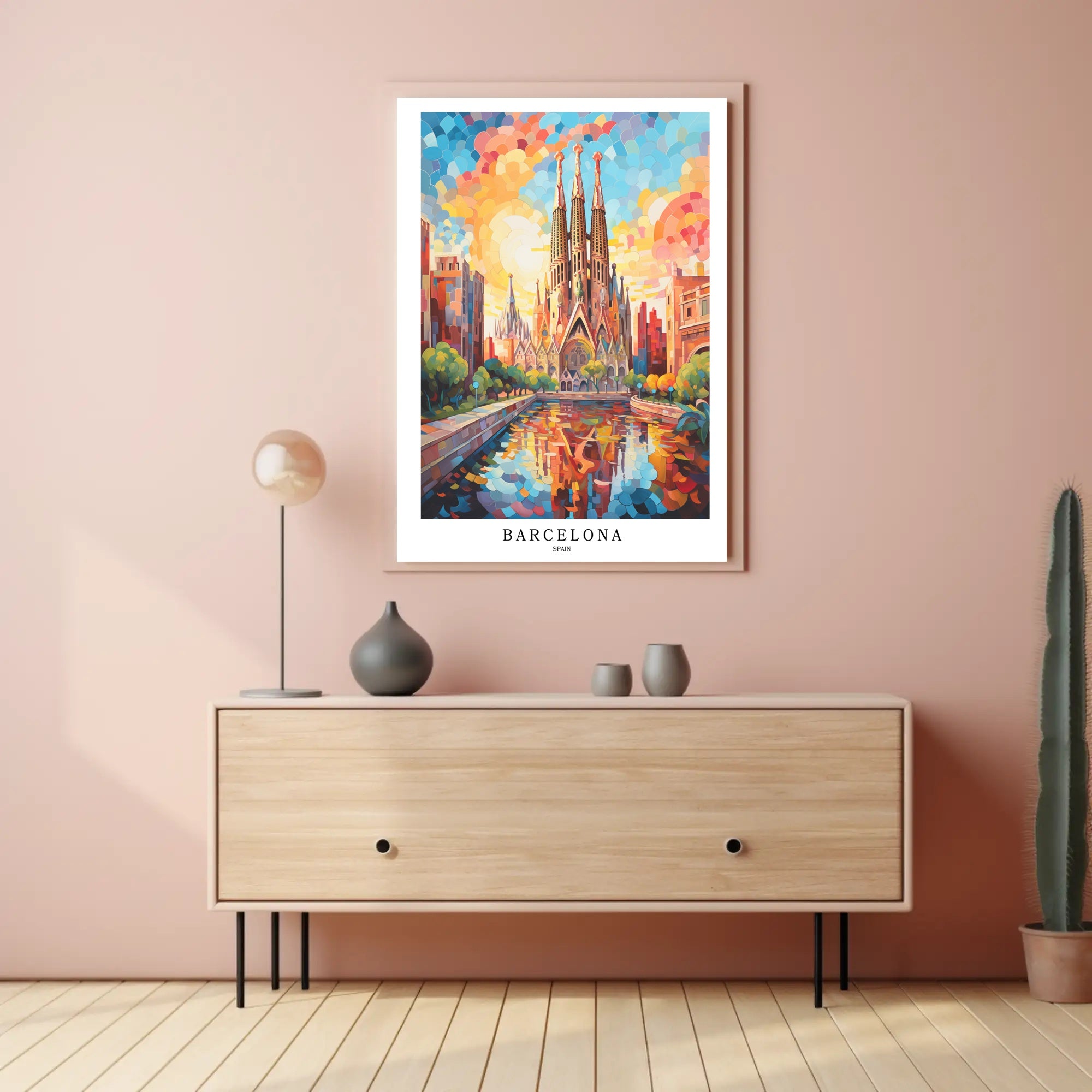 Sagrada Familia Vibrant Travel Poster PosterGoat