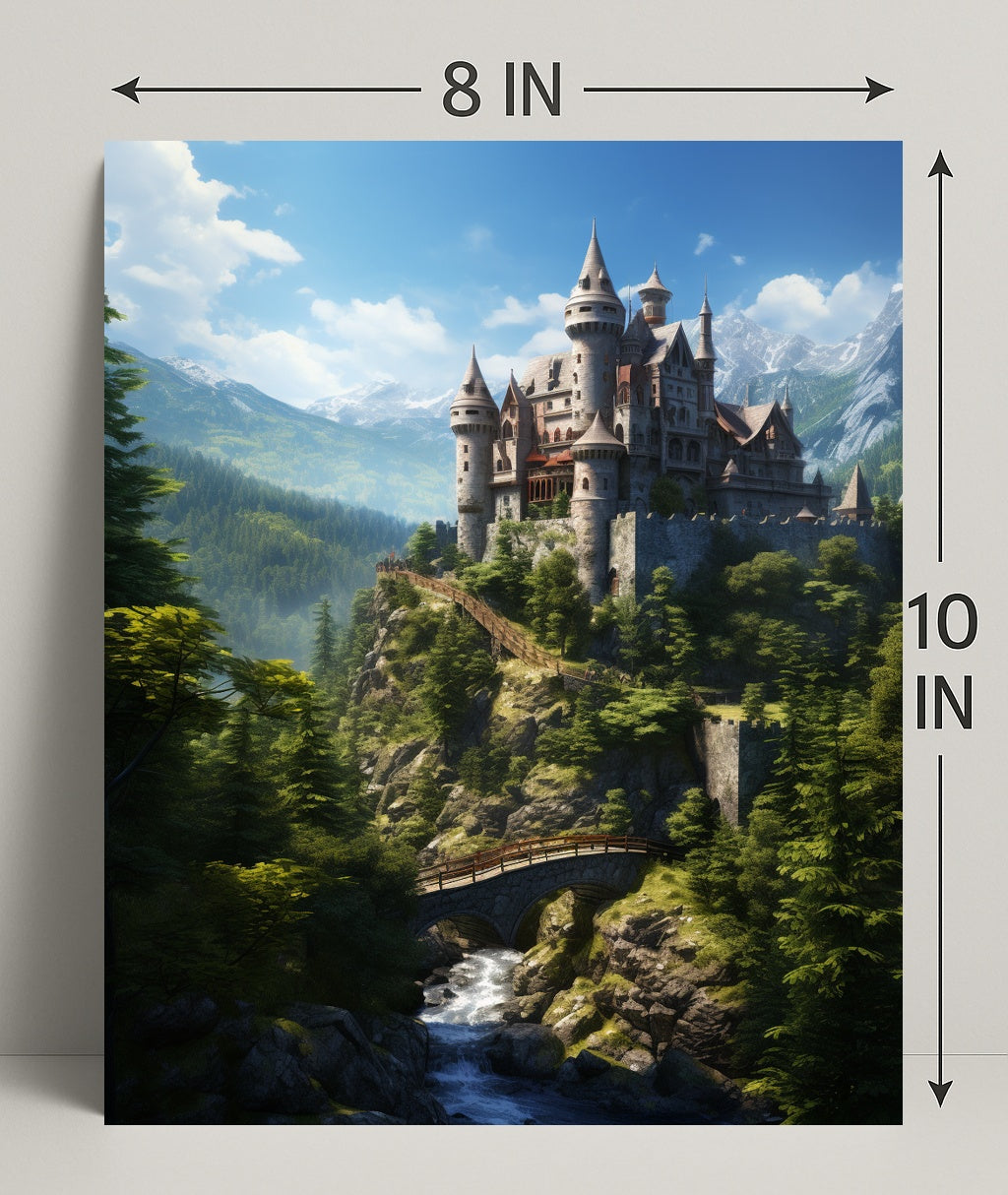 Enchanted Castle In The Mountains Poster PosterGoat