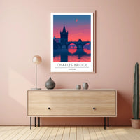 Charles Bridge Twilight Artistry Cultural or Heritage Poster