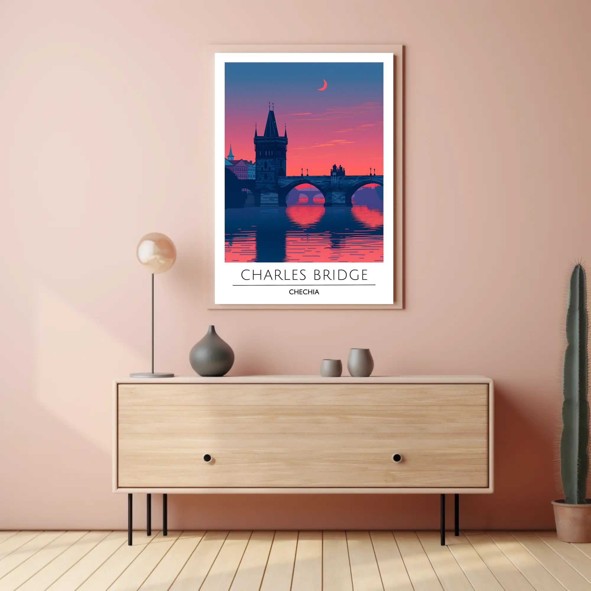 Charles Bridge Twilight Artistry Cultural or Heritage Poster