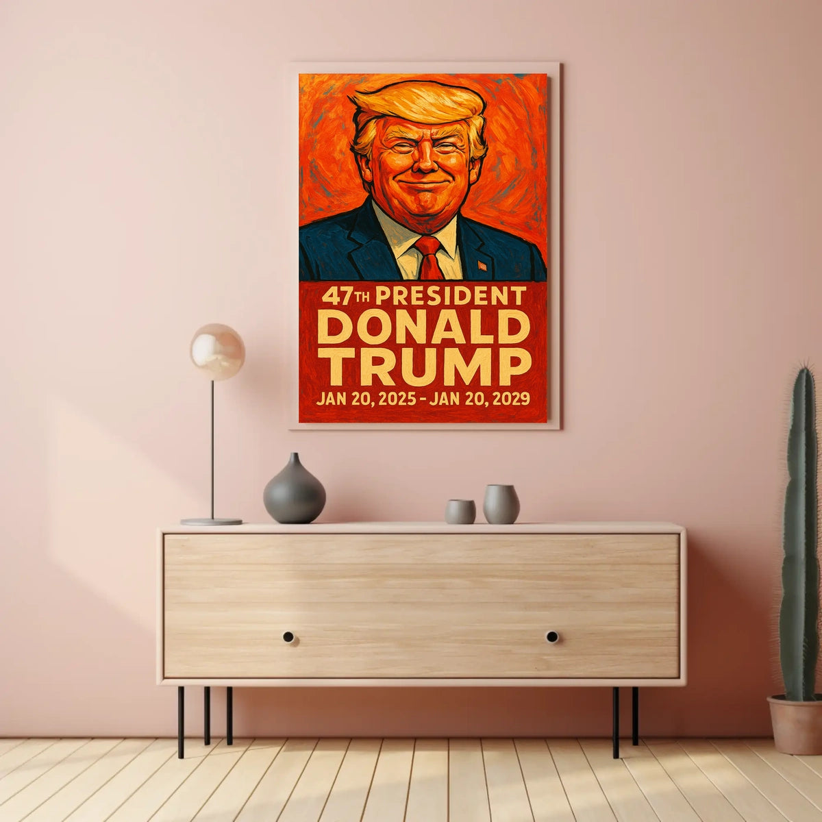 Donald Trump Visionary Orange Expressionism Patriot Poster