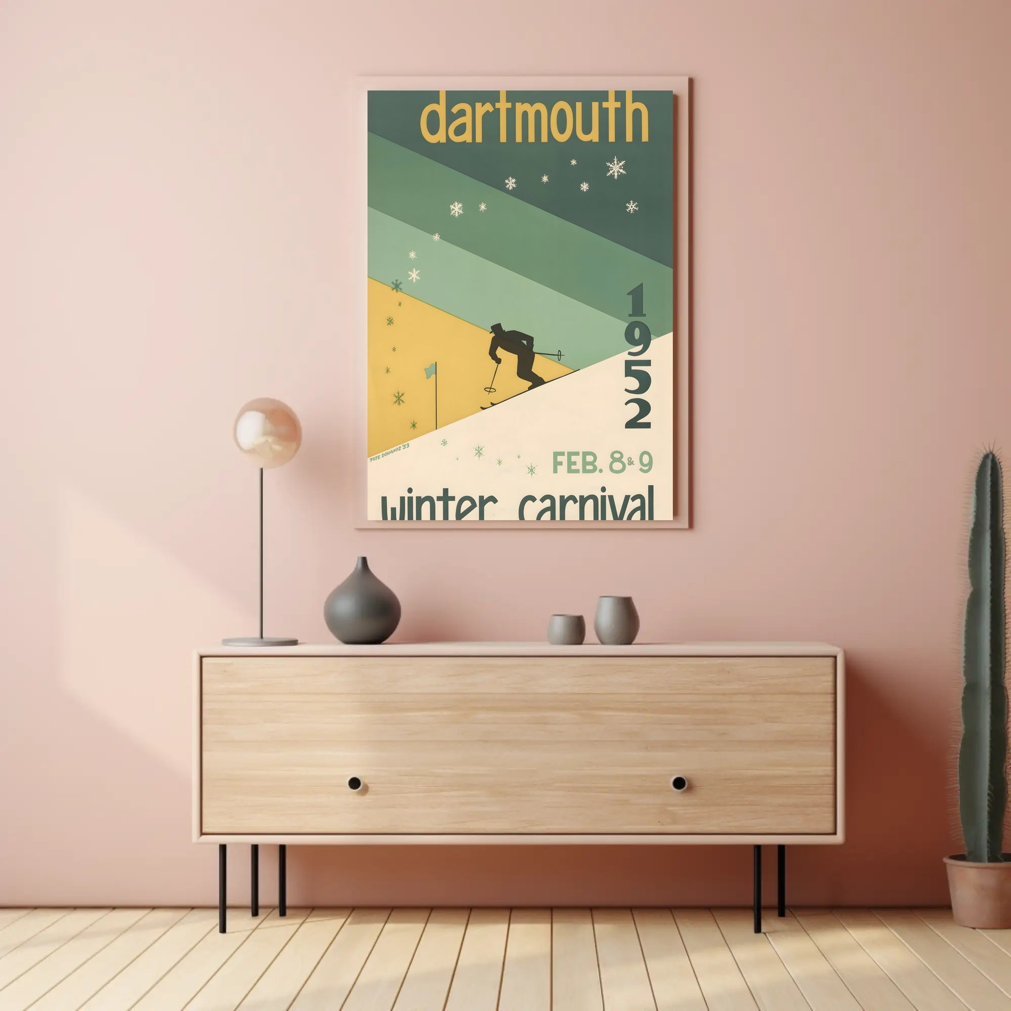 Dartmouth Winter Carnival 1952 Vintage Sports Poster PosterGoat