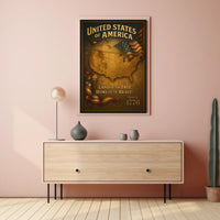 United States of America Land of the Free Poster