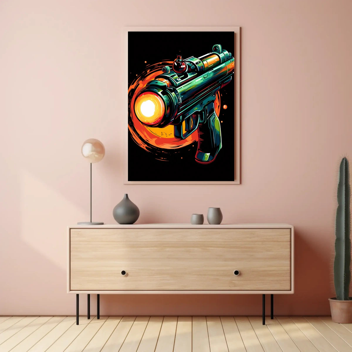 Futuristic Blaster Art Poster