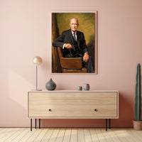 Oil Painting Portrait – Dwight D. Eisenhower Poster