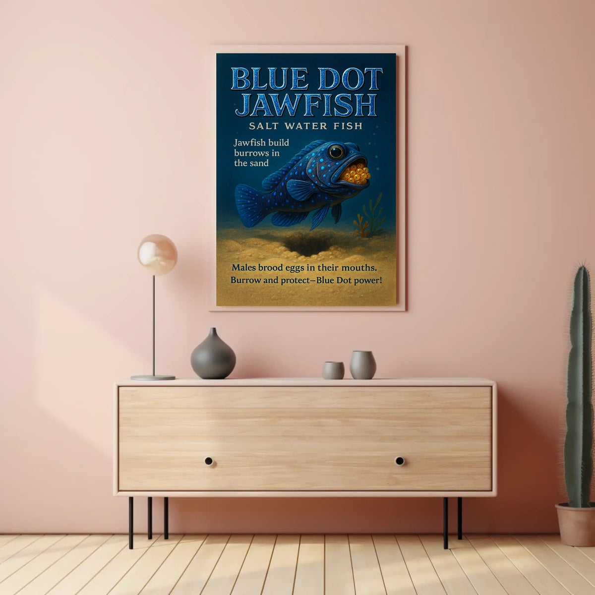 Blue Dot Jawfish Poster