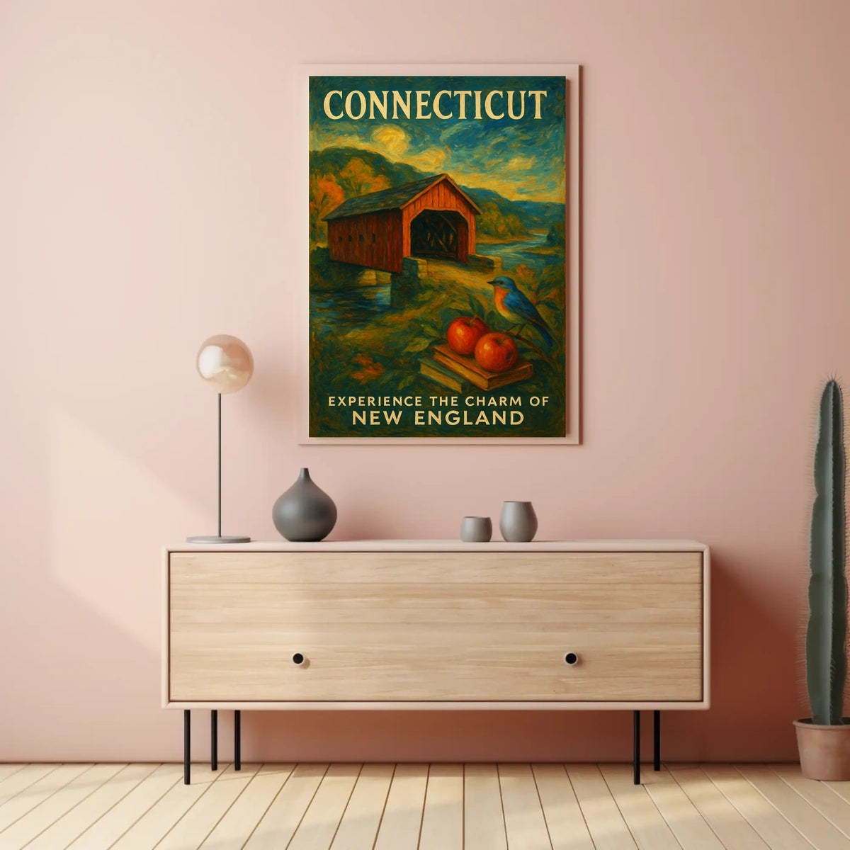 Connecticut Poster Discover The Beauty Rustic Americana Fans