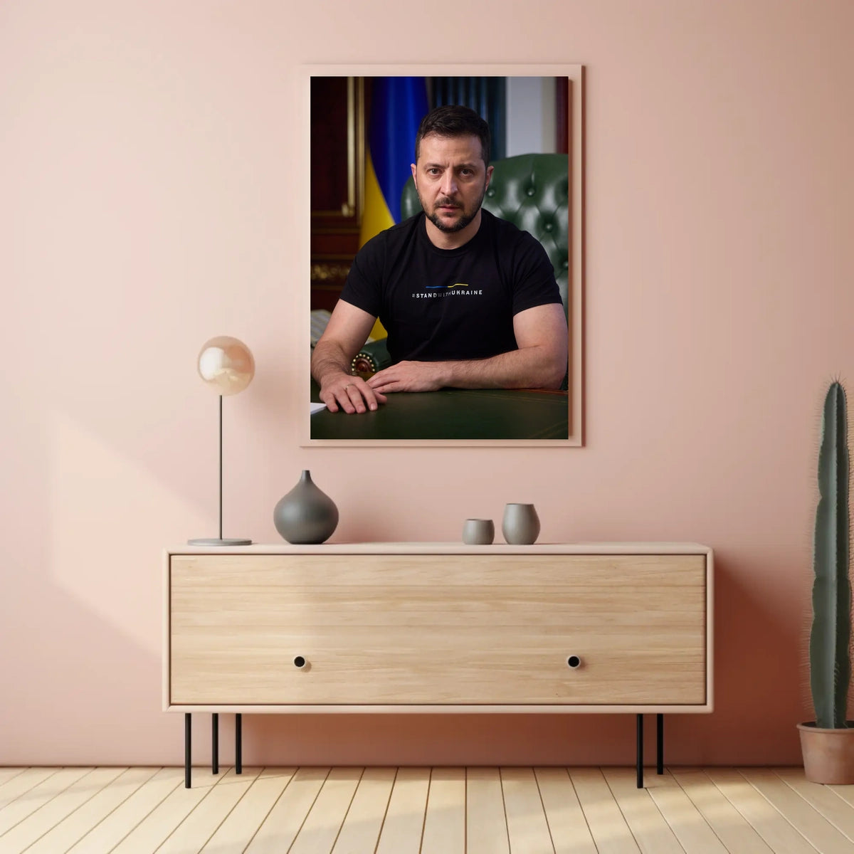 Stand With Ukraine Presidential Portrait – Volodymyr Zelenskyy Poster