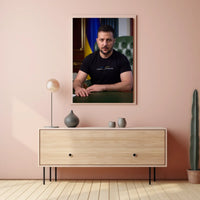 Stand With Ukraine Presidential Portrait – Volodymyr Zelenskyy Poster