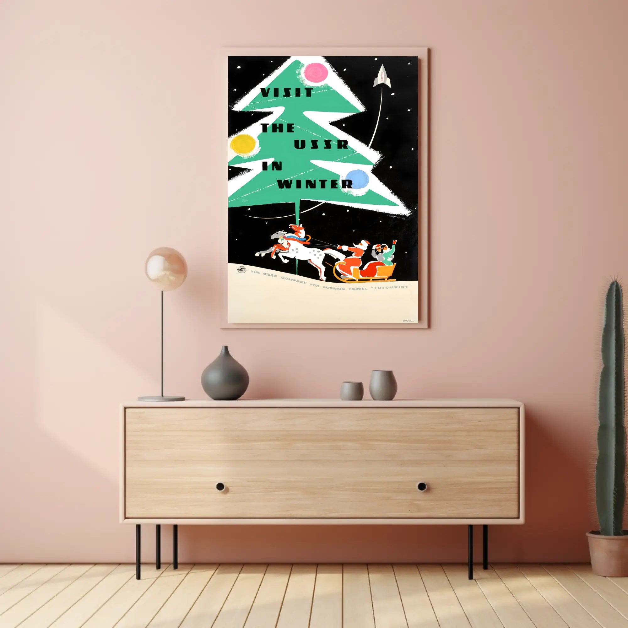 Visit the USSR in Winter Travel Poster PosterGoat