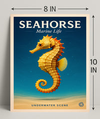 Seahorse Marine Life Poster PosterGoat