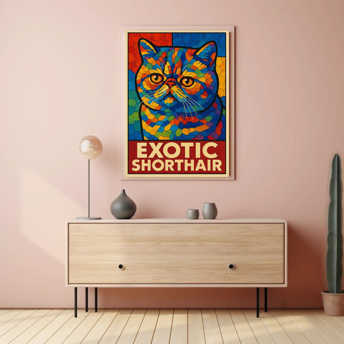 Exotic Shorthair Cat Art Poster
