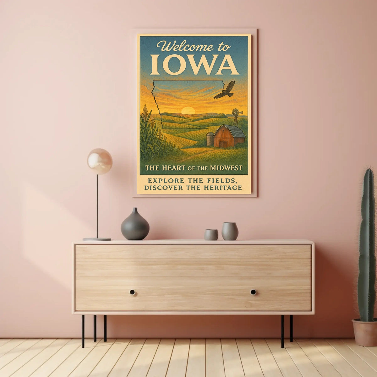 Welcome to Iowa The Heart of the Midwest Poster