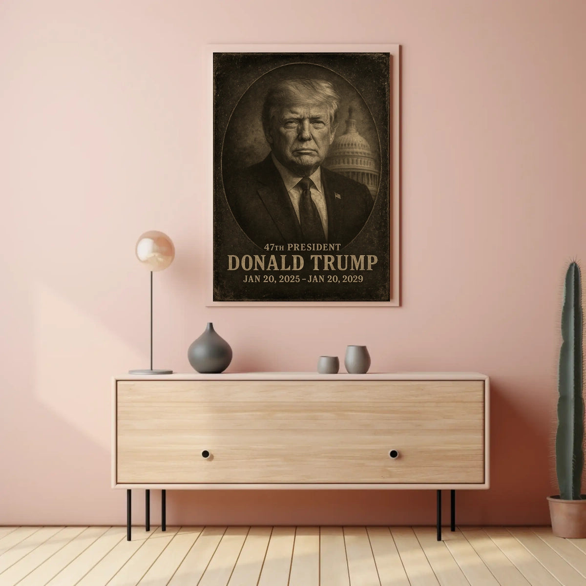Trump 47th Presidency Portrait Patriotic Poster