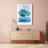 Serene Mauritius Coastal Landscape — Travel Poster PosterGoat
