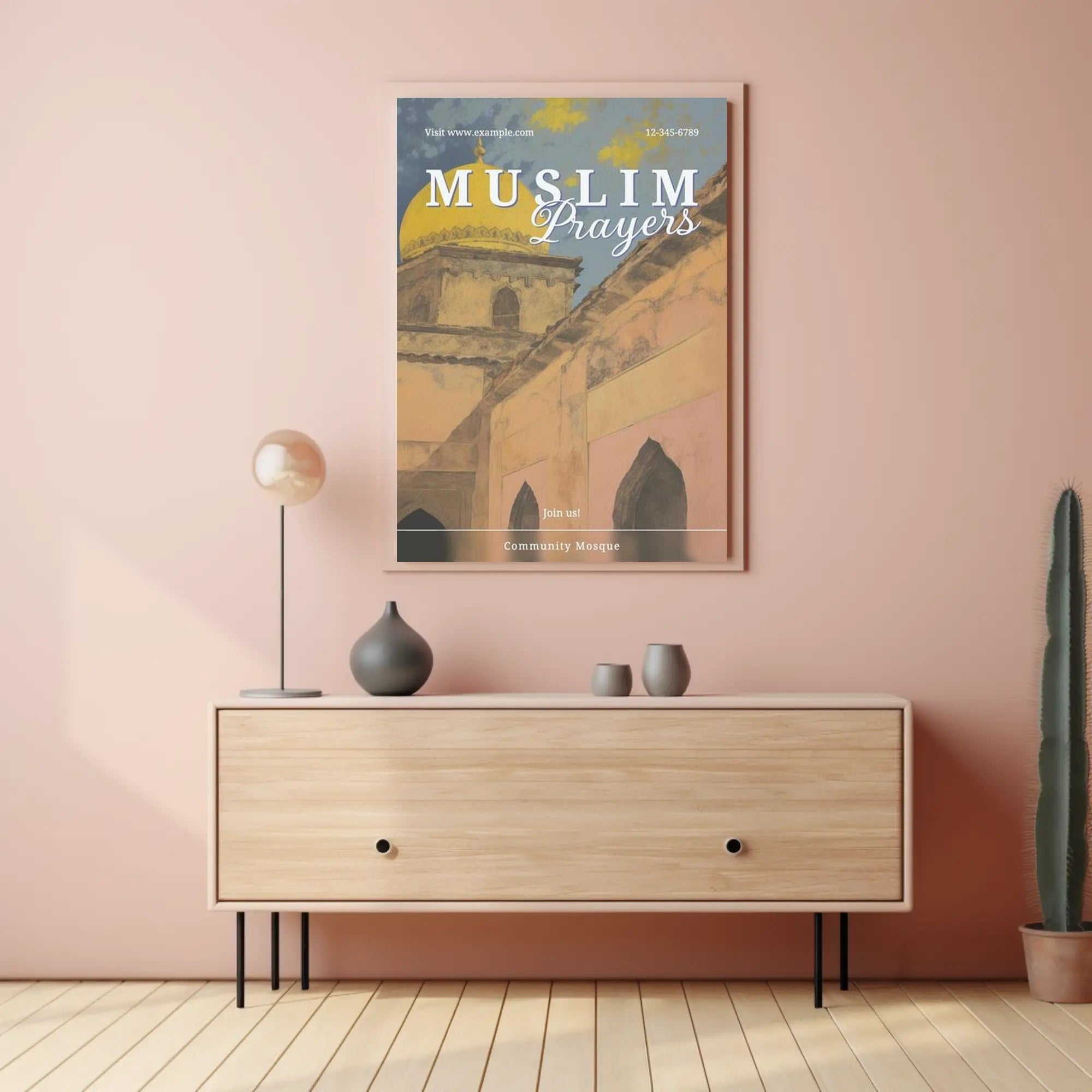 Muslim Prayers Invitation Poster PosterGoat