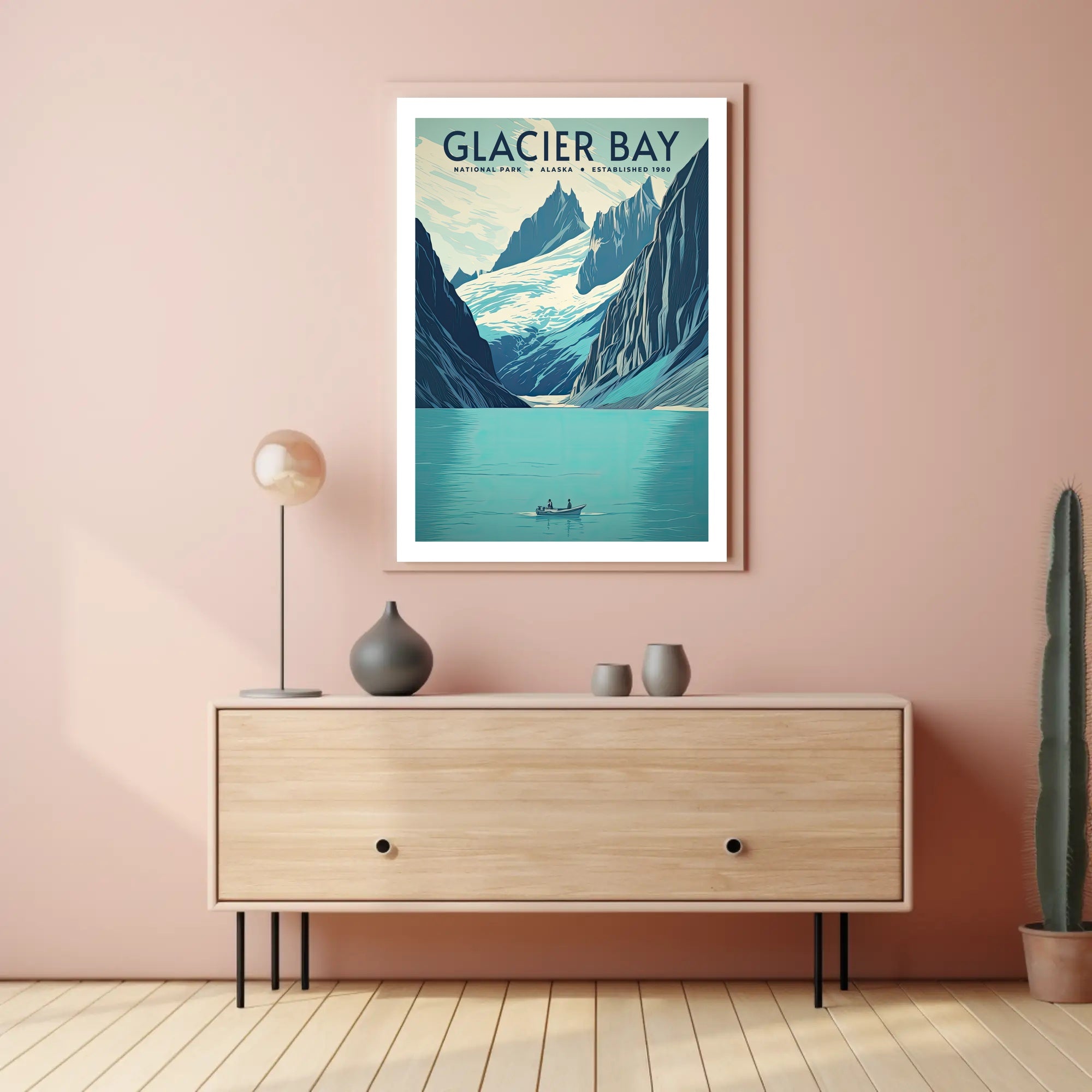 Glacier Bay National Park Vintage Travel Poster