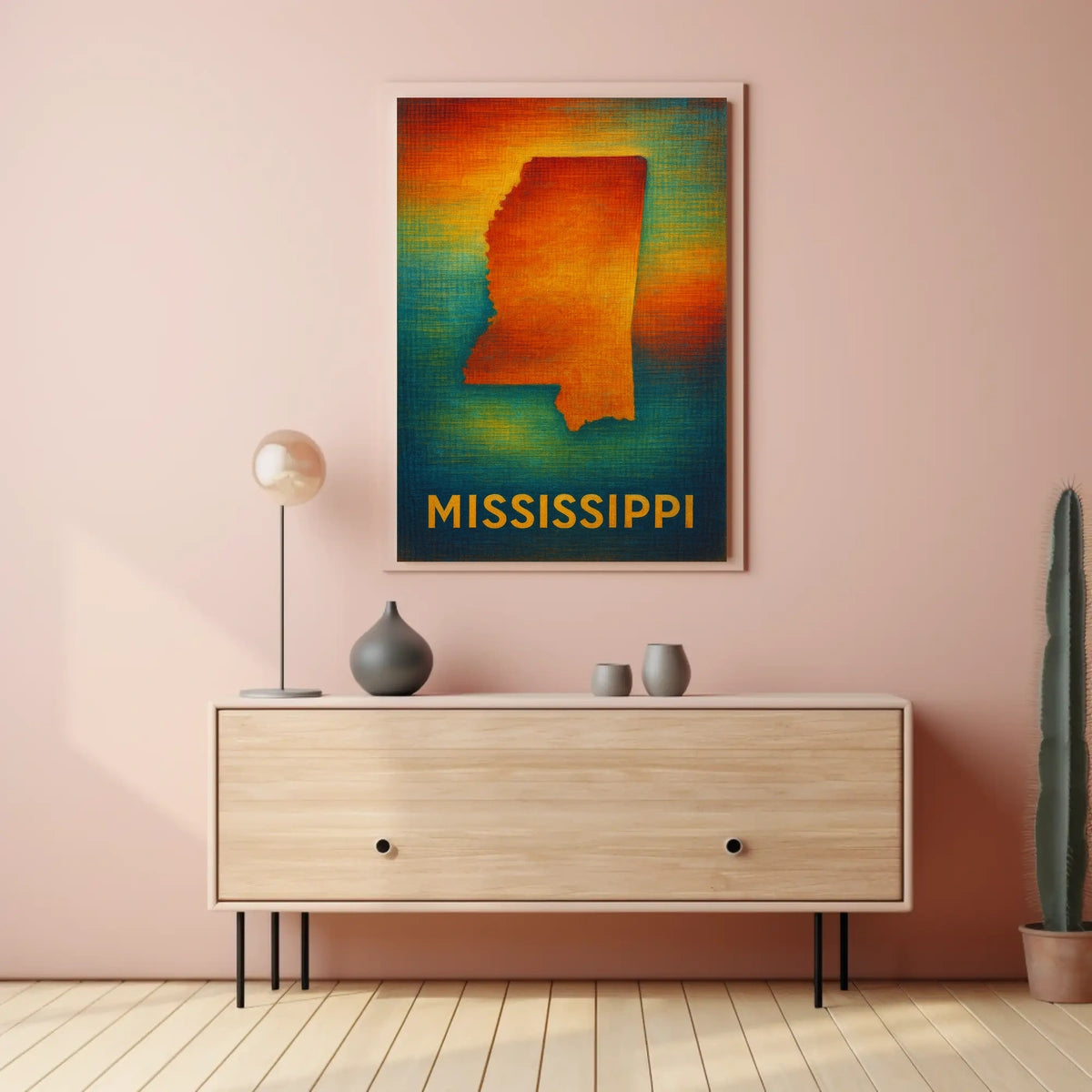 Mississippi State Art Scenic Wanderlust Poster