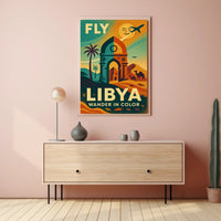 Wander in Color Libya Travel Adventure Poster PosterGoat