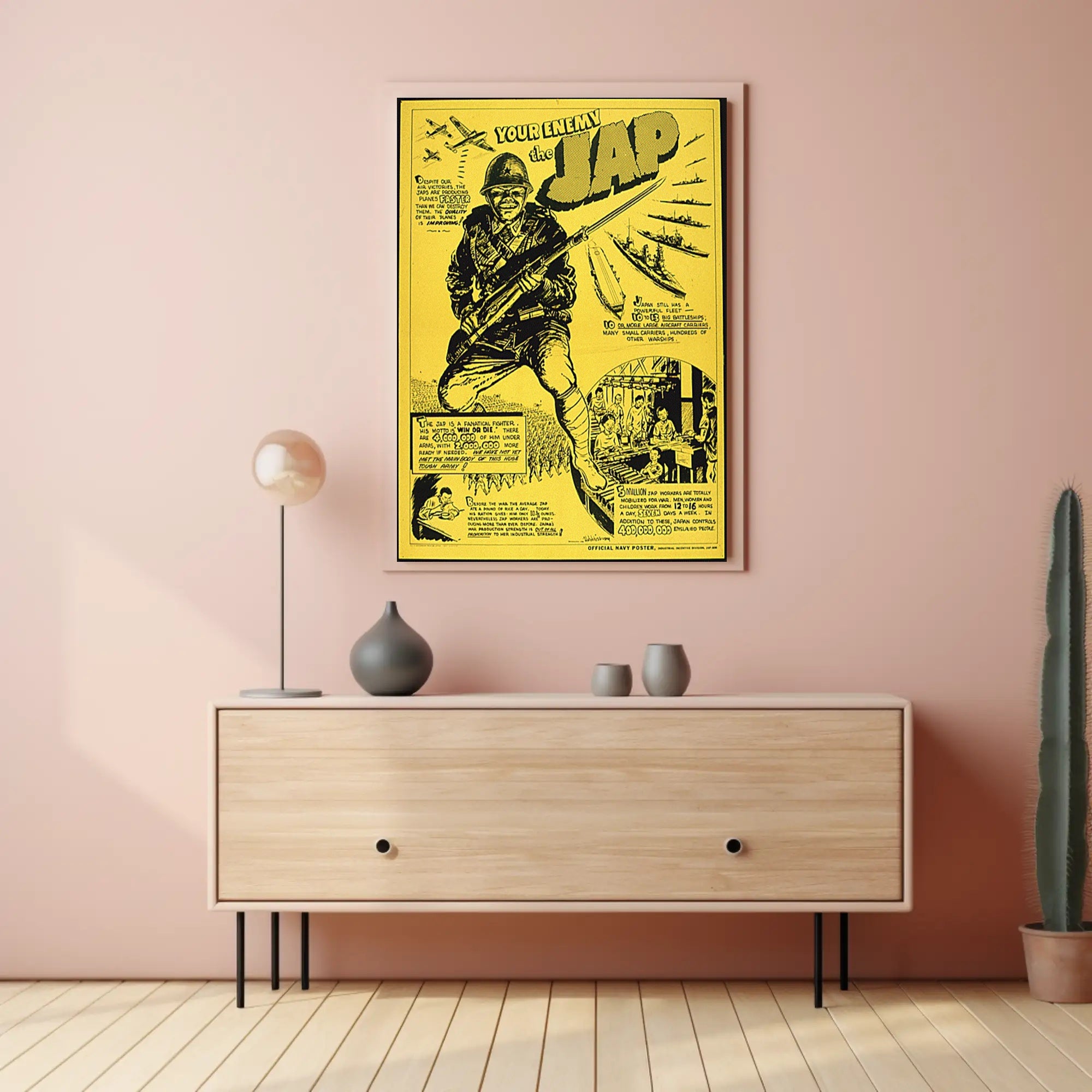 World War II Japan Enemy Propaganda Poster